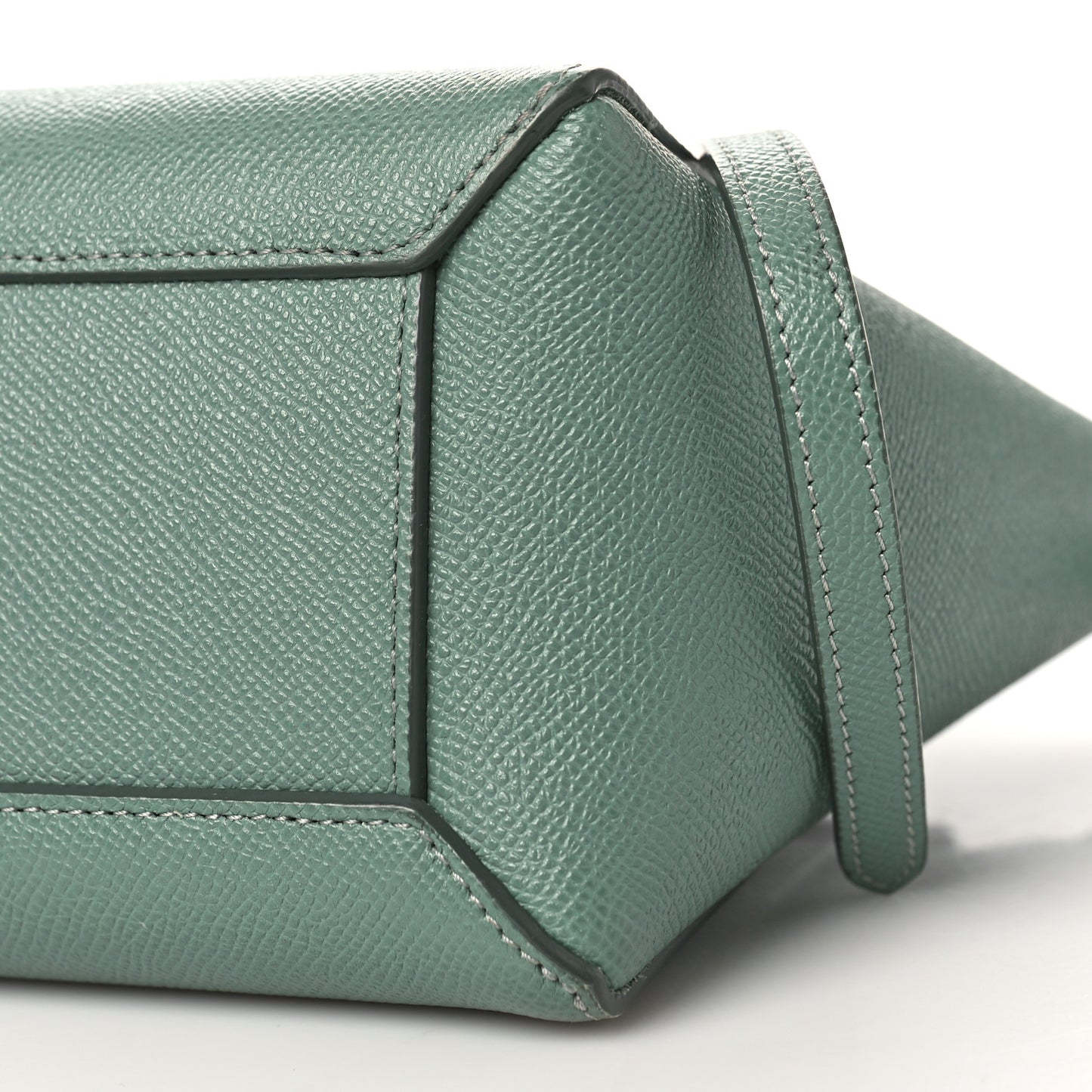 Grained Calfskin Nano Belt Bag Celadon