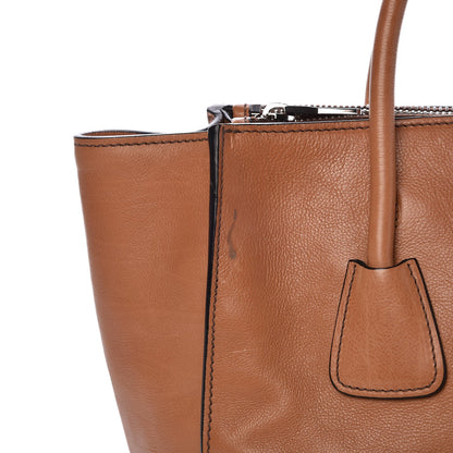 Prada Glace Calf Twin Pocket Tote Cannella 9 of 15