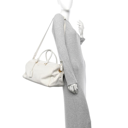 Saint Laurent Calfskin Classic Duffle 12 Bag White 2 of 23