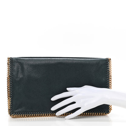 Stella McCartney Shaggy Deer Falabella Fold Over Clutch Dark Green 2 of 10