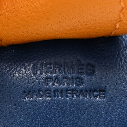 Hermes Milo Lambskin Grigri Rodeo Horse Bag Charm PM Bleu de Malte Cornaline Jaune D'Or 3 of 4