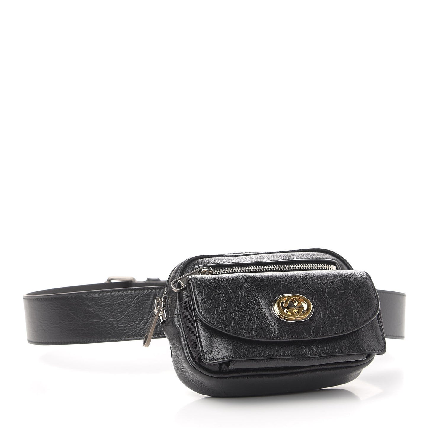 Fluffy Calfskin Mini Morpheus Belt Bag 90 36 Black