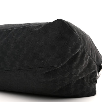 Gucci Monogram Large Horsebit Chain Hobo Black 11 of 14