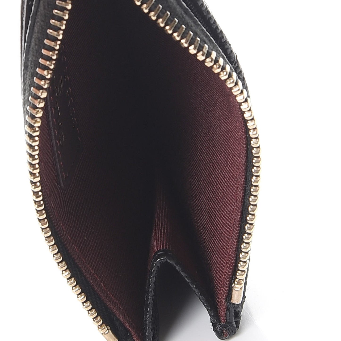 Caviar Quilted CC Zip Card Holder Black