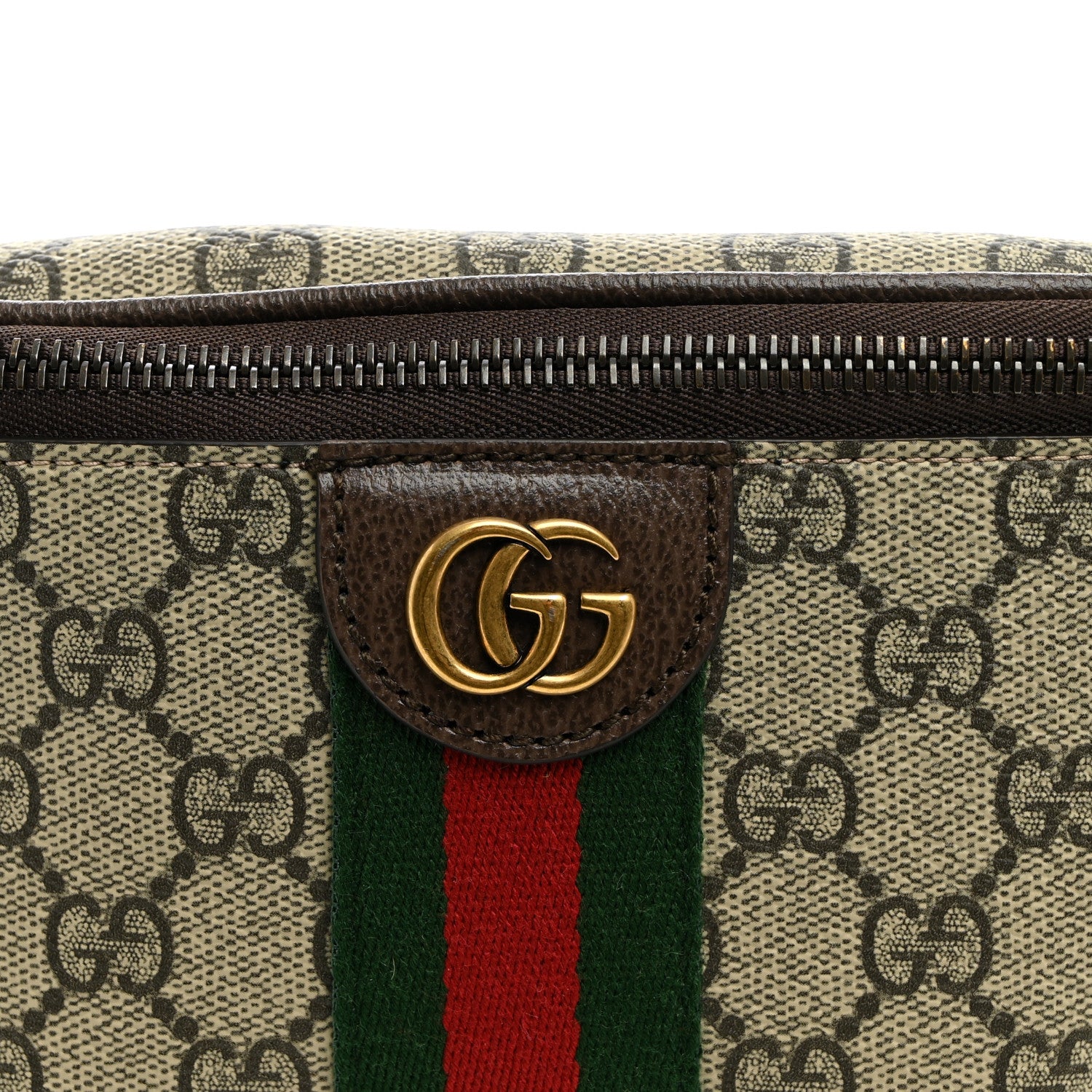 Gucci GG Supreme Monogram Web Small Ophidia Belt Bag Beige Ebony New Acero 7 of 9