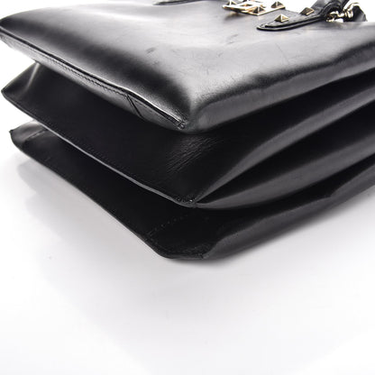 Valentino Garavani Vitello Rockstud Accordion Satchel Black 15 of 15
