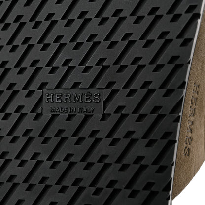 Hermes Suede Goatskin Womens Chypre Sandals 40.5 Toundra Rose Du Desert 8 of 9