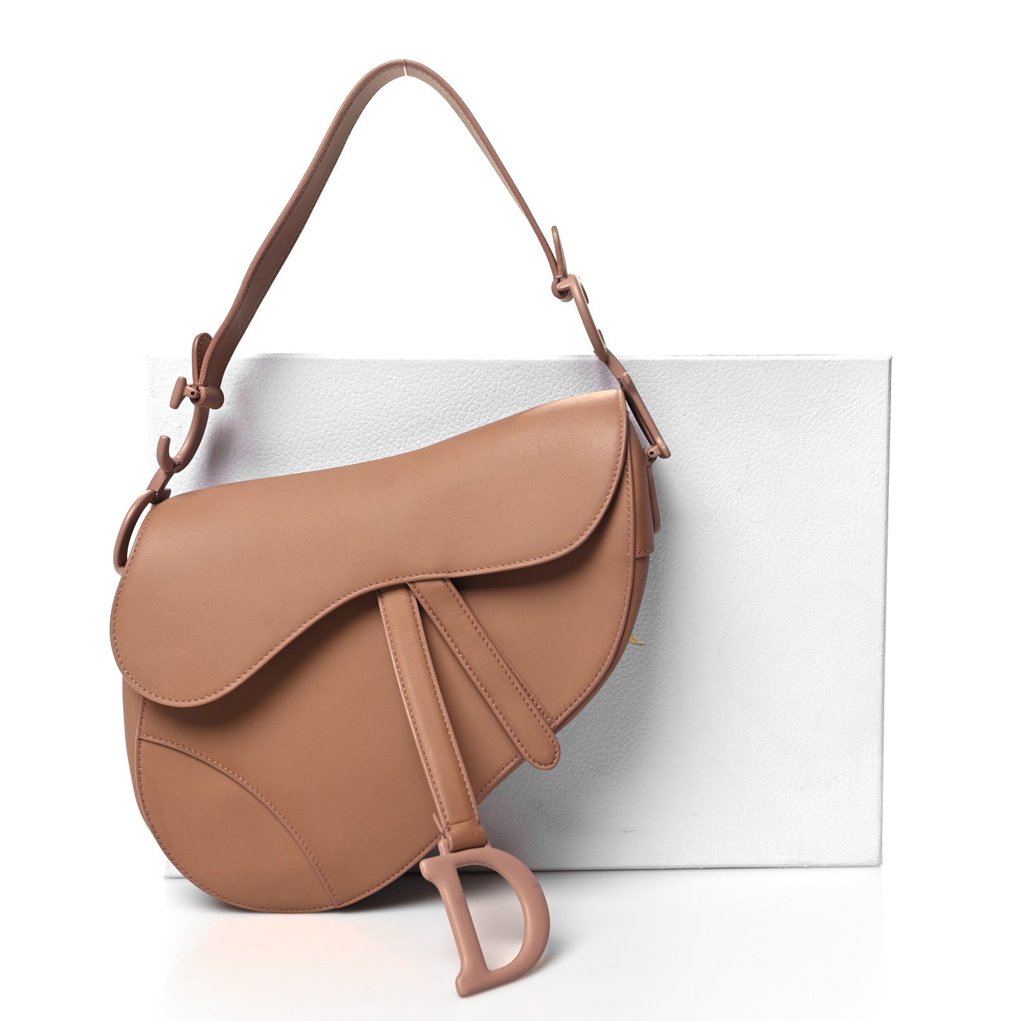 Ultra Matte Calfskin Saddle Bag Blush