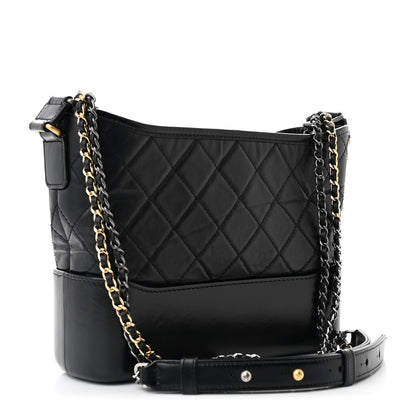 Chanel Aged Calfskin Quilted New Medium Gabrielle Hobo Black 3 of 10