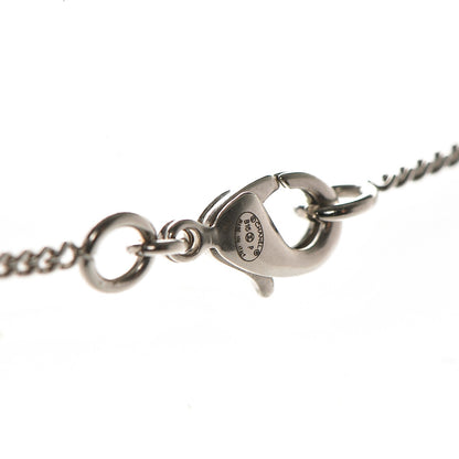 Chanel Pearl Beaded CC Necklace White Blue Silver 6 of 6