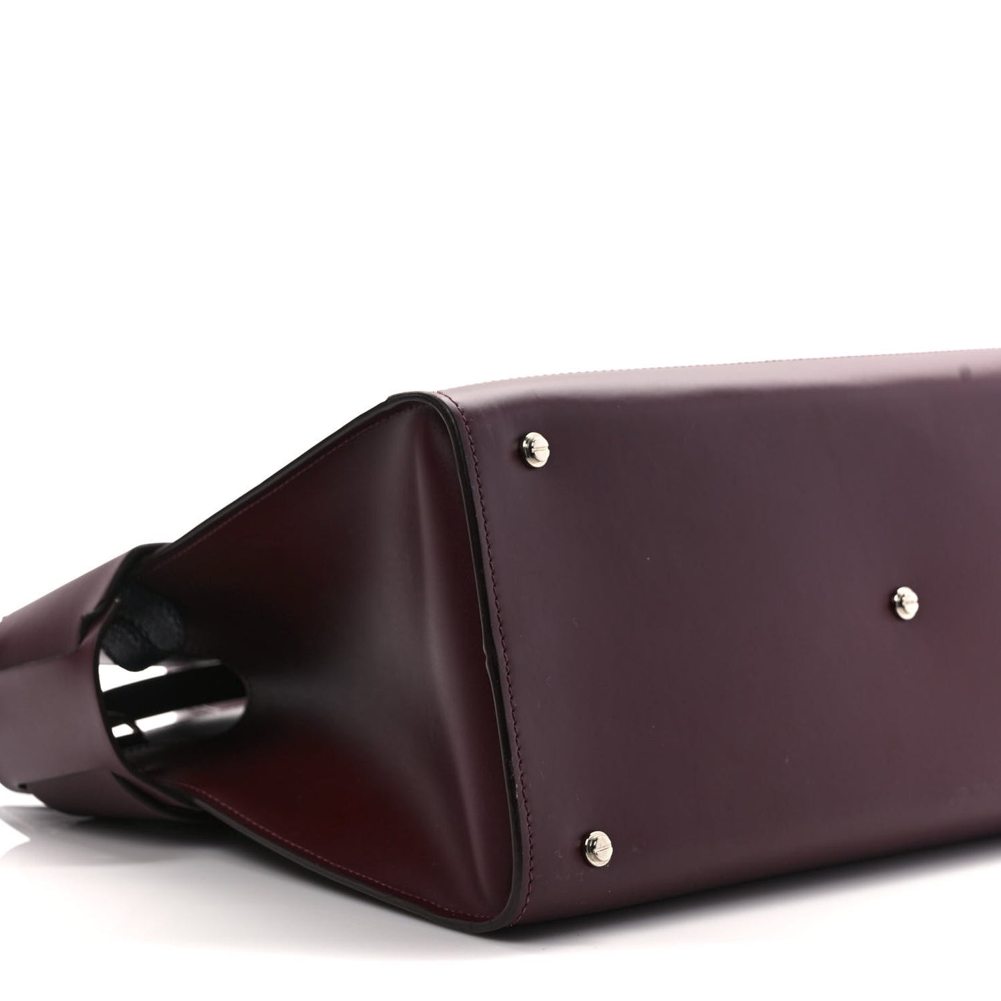 Smooth Calfskin Medium Horizon Satchel Oxblood