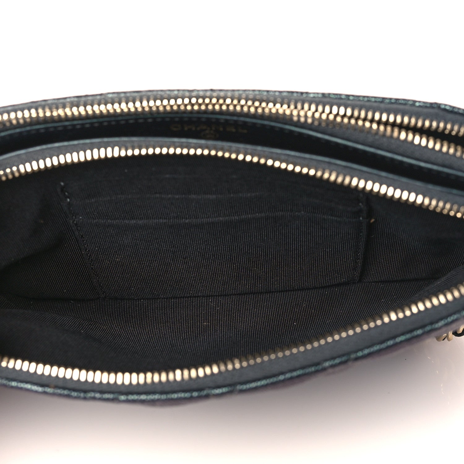 Chanel Iridescent Caviar Quilted Small Clutch With Chain Black 6 of 11