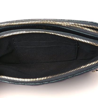 Chanel Iridescent Caviar Quilted Small Clutch With Chain Black 6 of 11