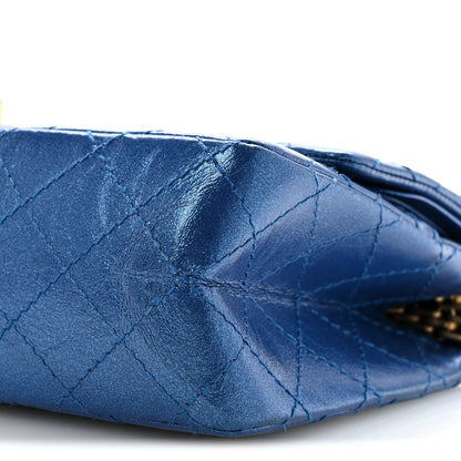Chanel Metallic Calfskin Quilted 2.55 Reissue 225 Flap Blue 10 of 11