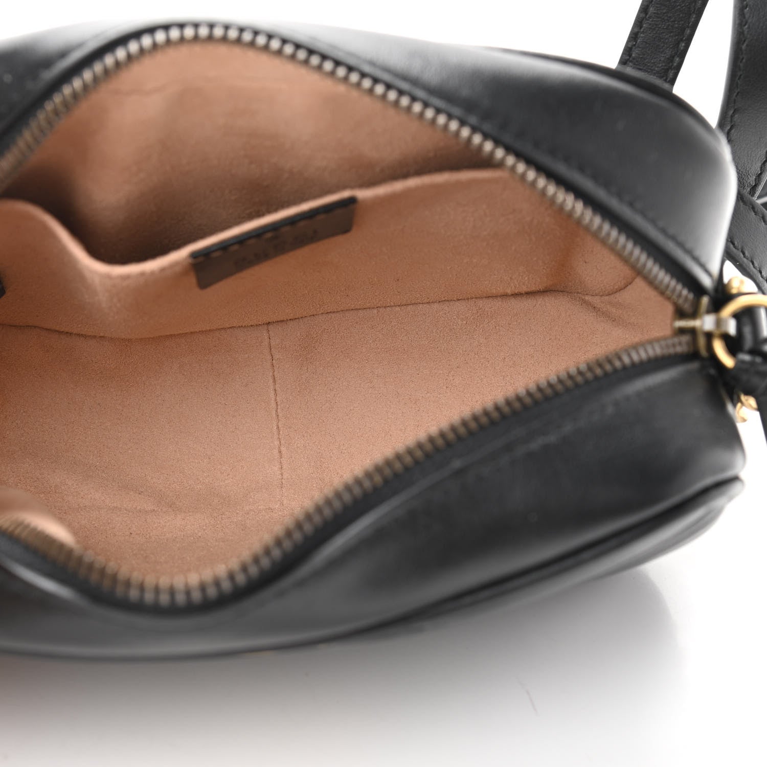 Gucci Calfskin Matelasse Mini GG Marmont Chain Shoulder Bag Black 7 of 10