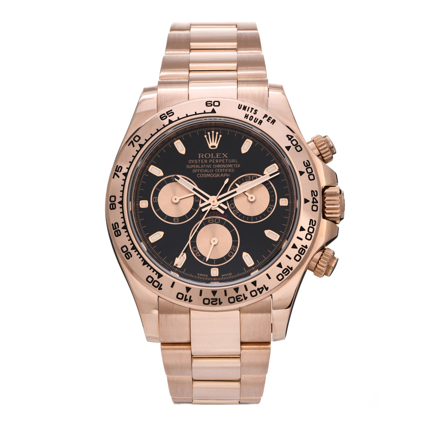 Rolex 18K Everose Gold 40mm Oyster Perpetual Cosmograph Daytona Watch Black Pink 116505 1 of 5