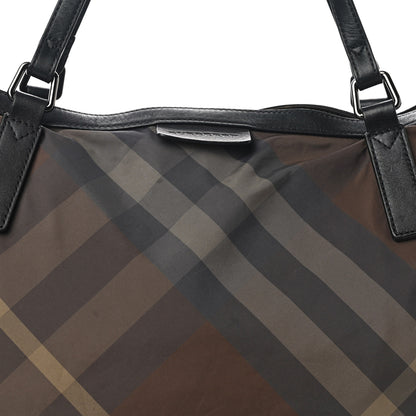 Burberry Nylon Check Small Buckleigh Packable Tote Birch Grey 9 of 14