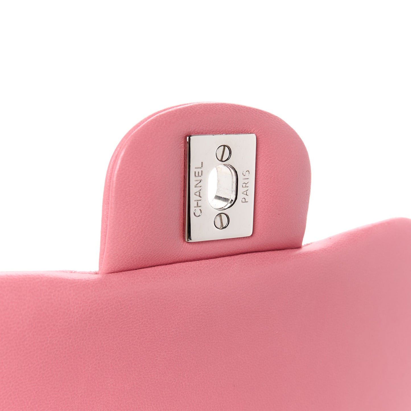 Lambskin Quilted Mini Square Flap Pink