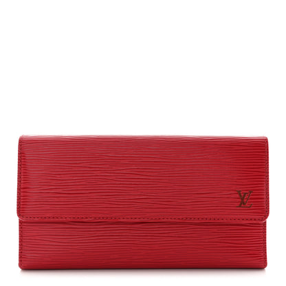 Louis Vuitton Epi Porte Tresor International Wallet Castillan Red 1 of 11