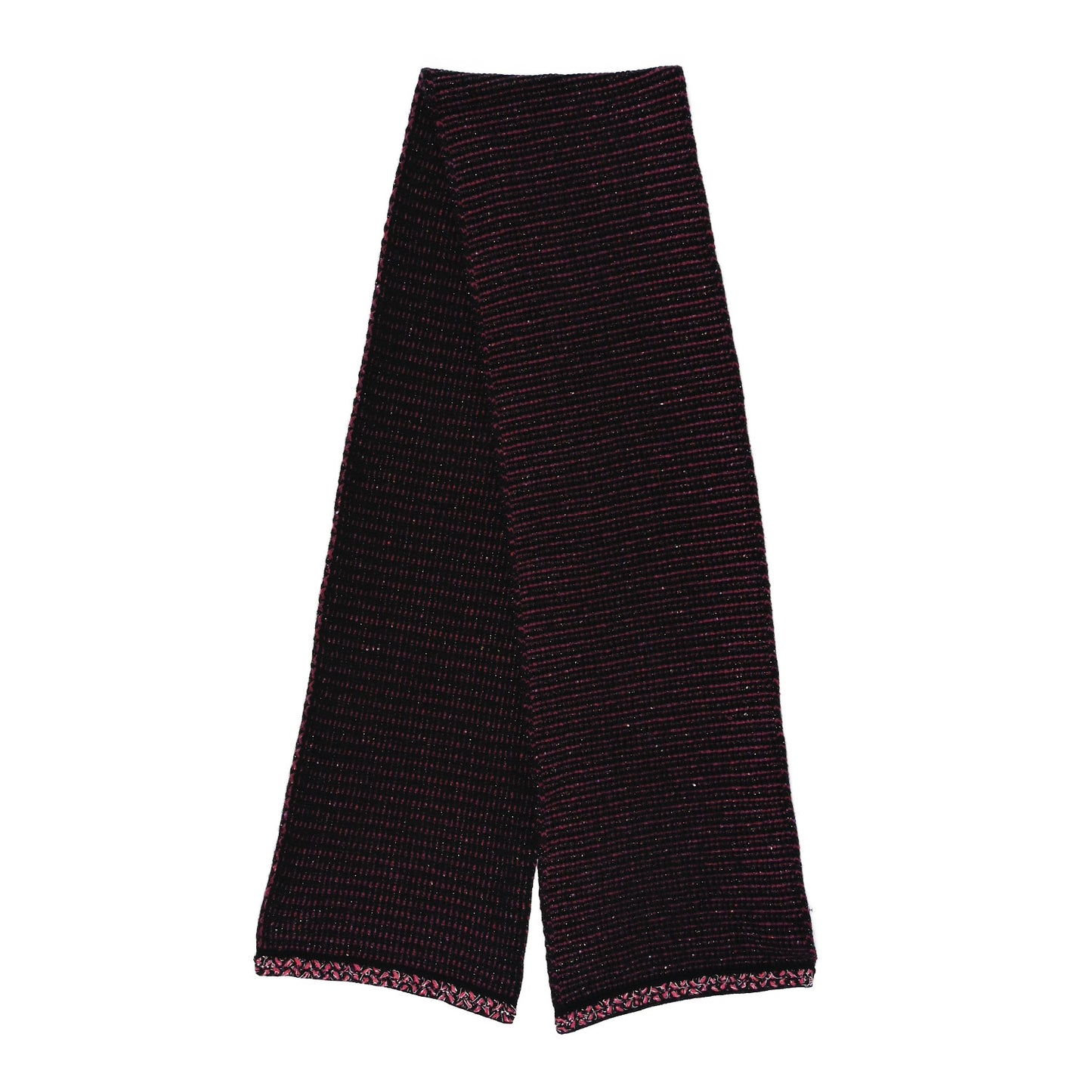 Cashmere Blend Scarf Black Pink