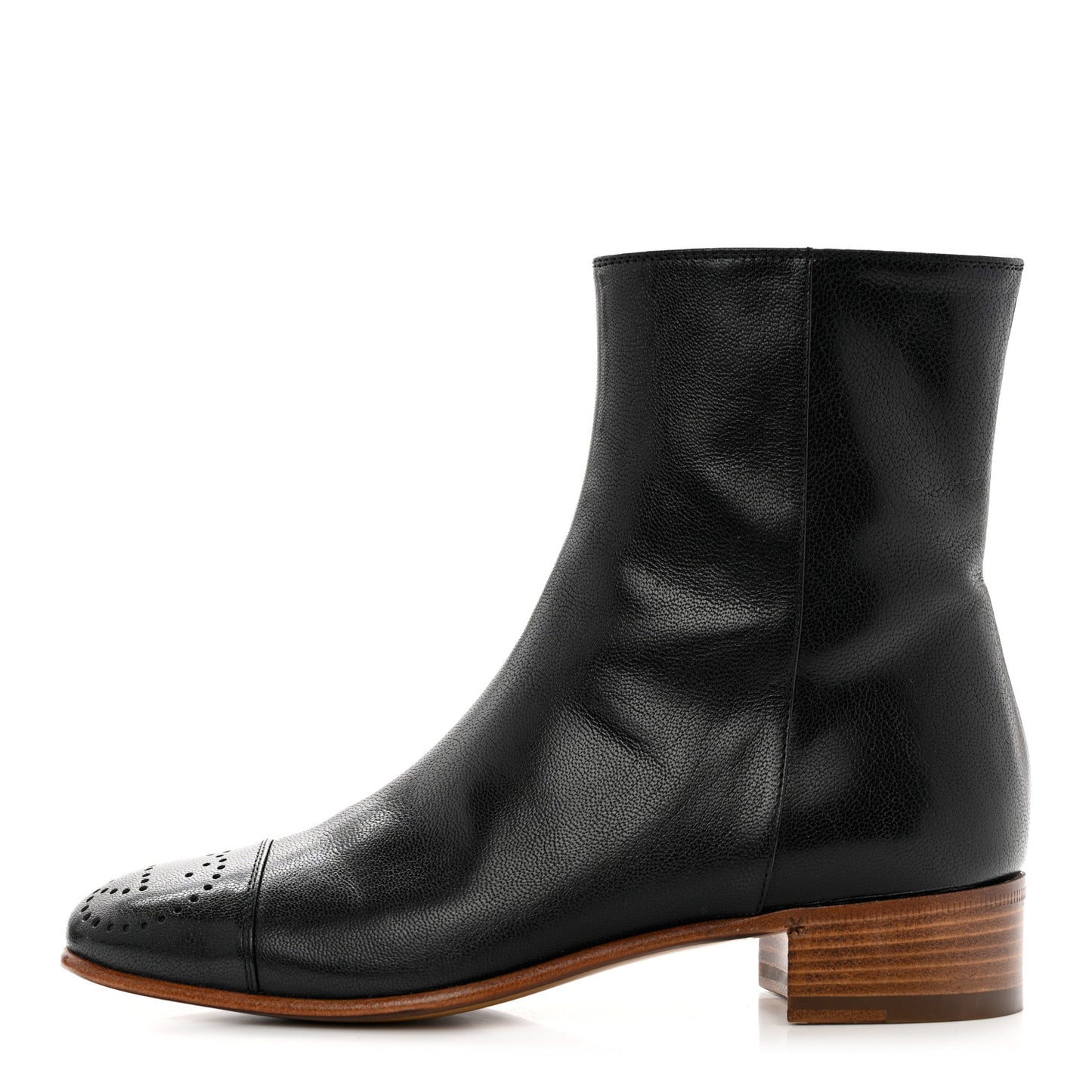 Goatskin Hills Logo Ankle Boots 35 Black