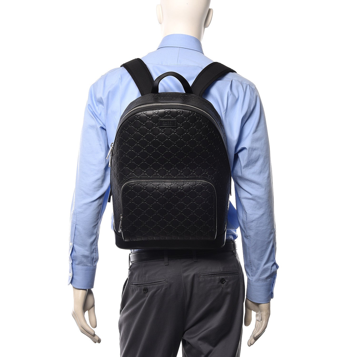 Gucci Guccissima Signature Day Backpack Black 2 of 10