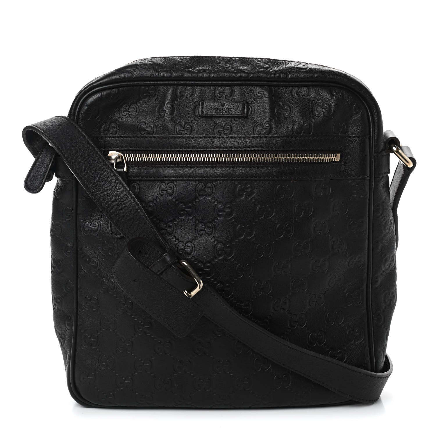 Gucci Guccissima Medium Messenger Black 1 of 10