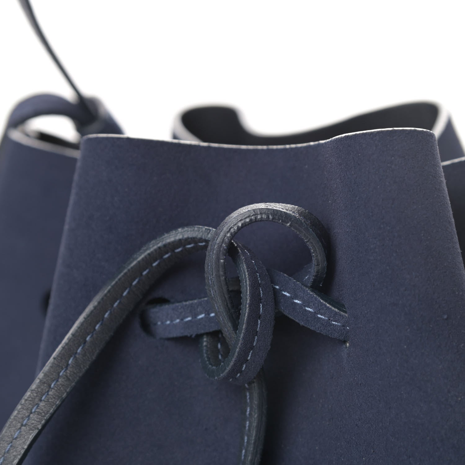 Mansur Gavriel Suede Bucket Bag Blu 12 of 13