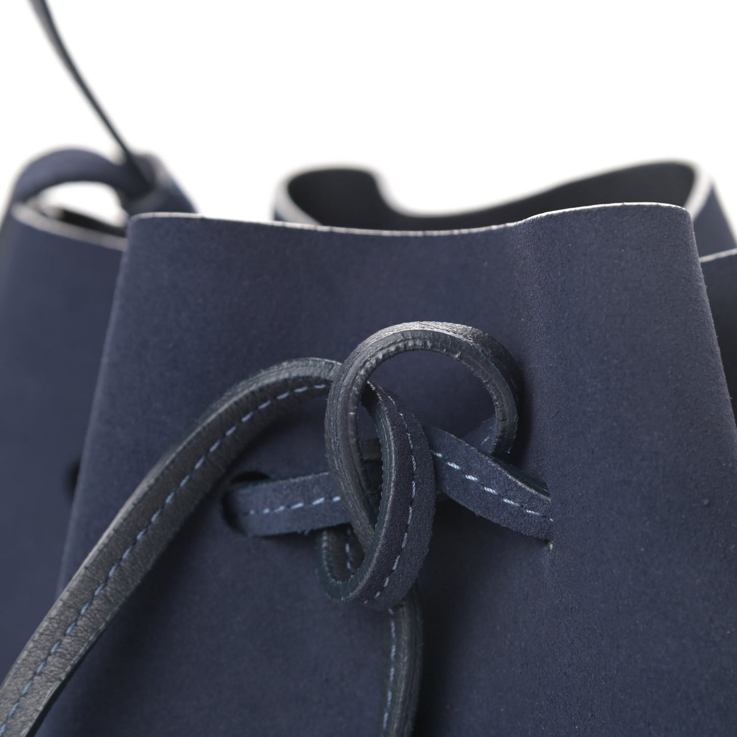 Suede Bucket Bag Blu