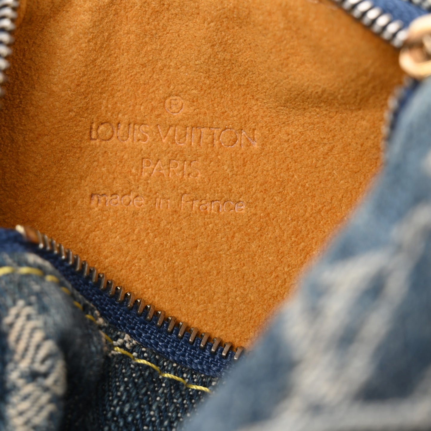 Monogram Denim Pochette Speedy PM Key Holder Blue