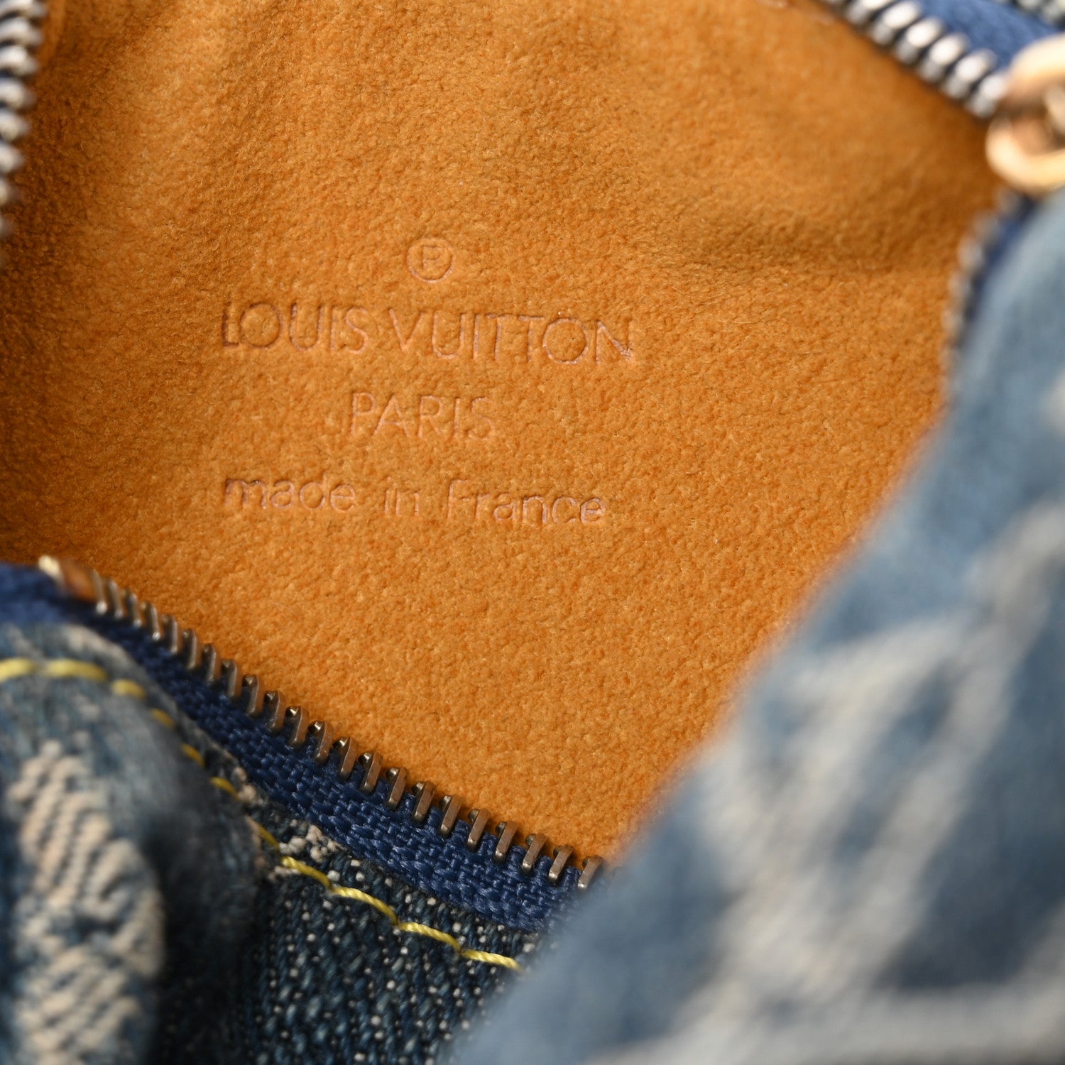 Louis Vuitton Monogram Denim Pochette Speedy PM Key Holder Blue 6 of 8