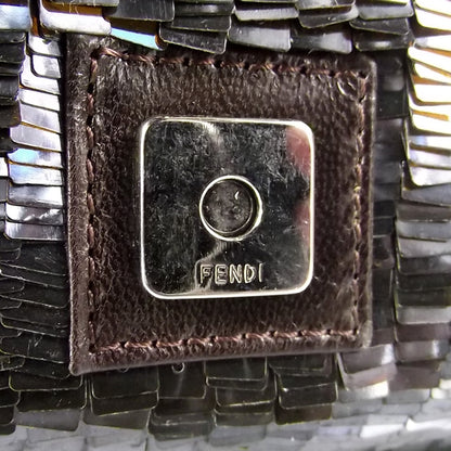 Fendi Sequin Paillettes LTD ED Shoulder Bag Black Rainbow 8 of 13
