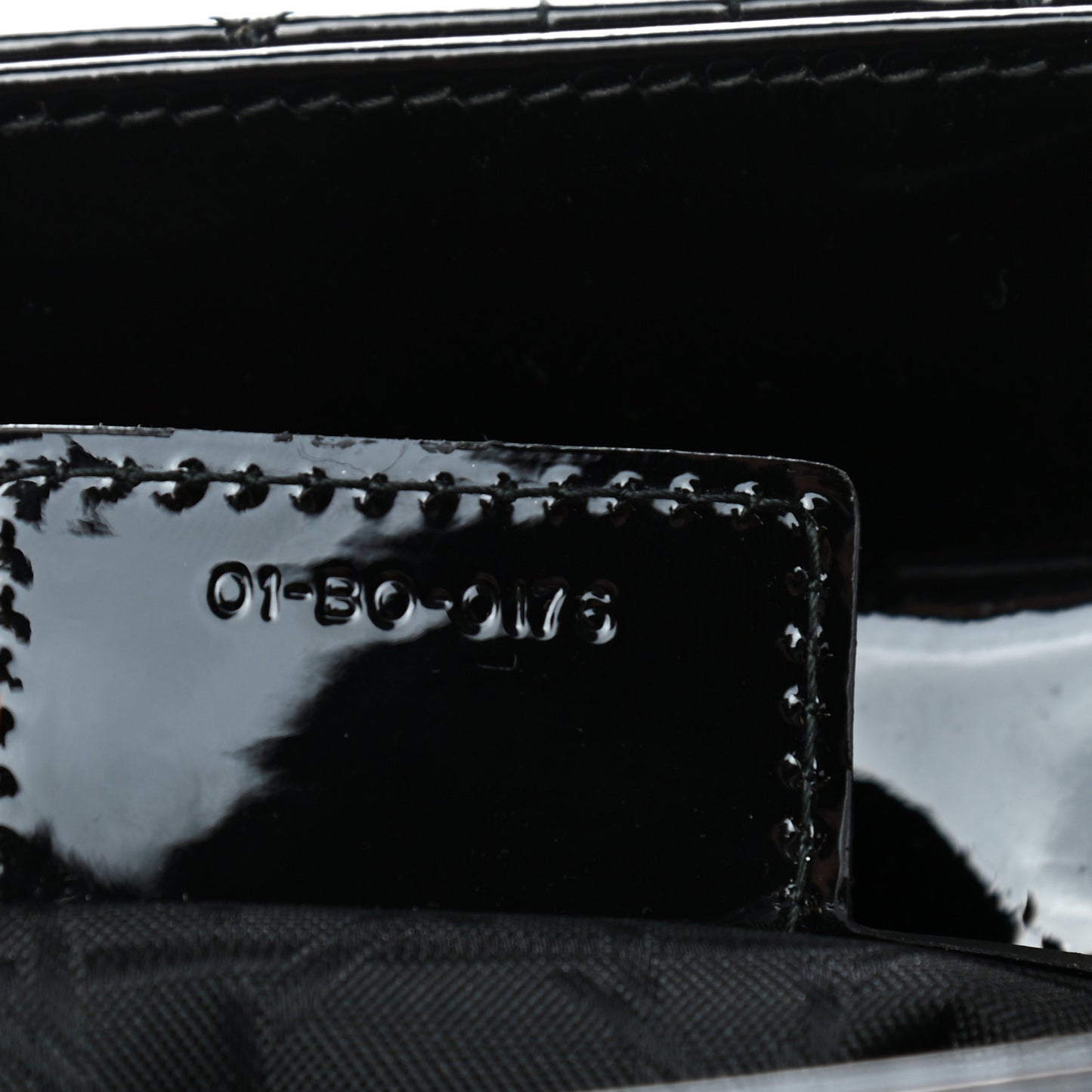 Patent Cannage Large Lady Dior Black