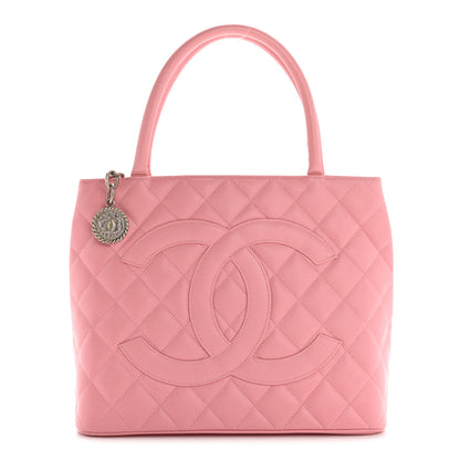 Chanel Caviar Medallion CC Tote Light Pink 1 of 12