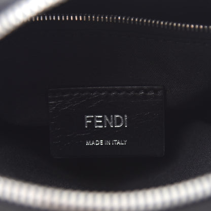 Fendi Nylon Fabric Jacquard Chamois FF 1974 Medium Crossbody Messenger Black Nuvola 5 of 10