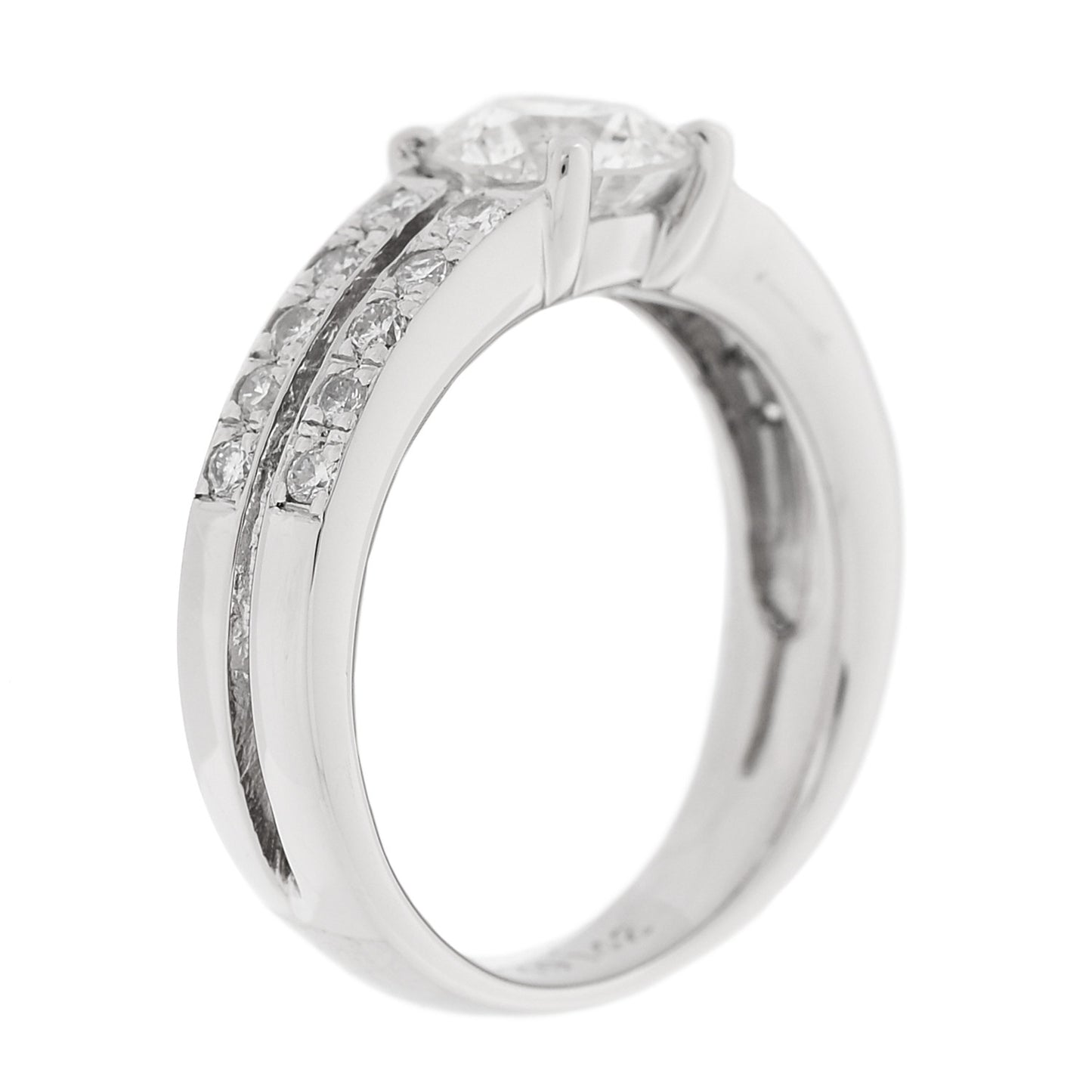 Platinum Diamond 1.00ctw Round Engagement Ring  50 5.5