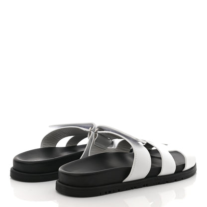 Hermes Calfskin Womens Chypre Sandals 36 White 4 of 8