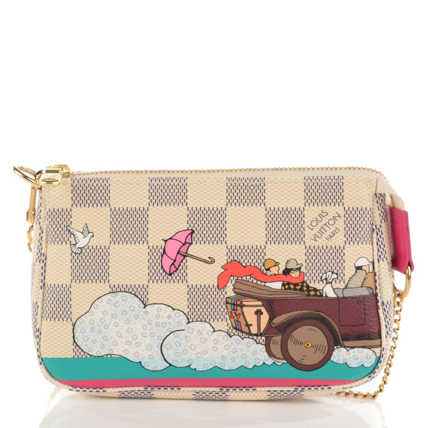 Damier Azur 2015 Christmas Animation Mini Pochette Accessories