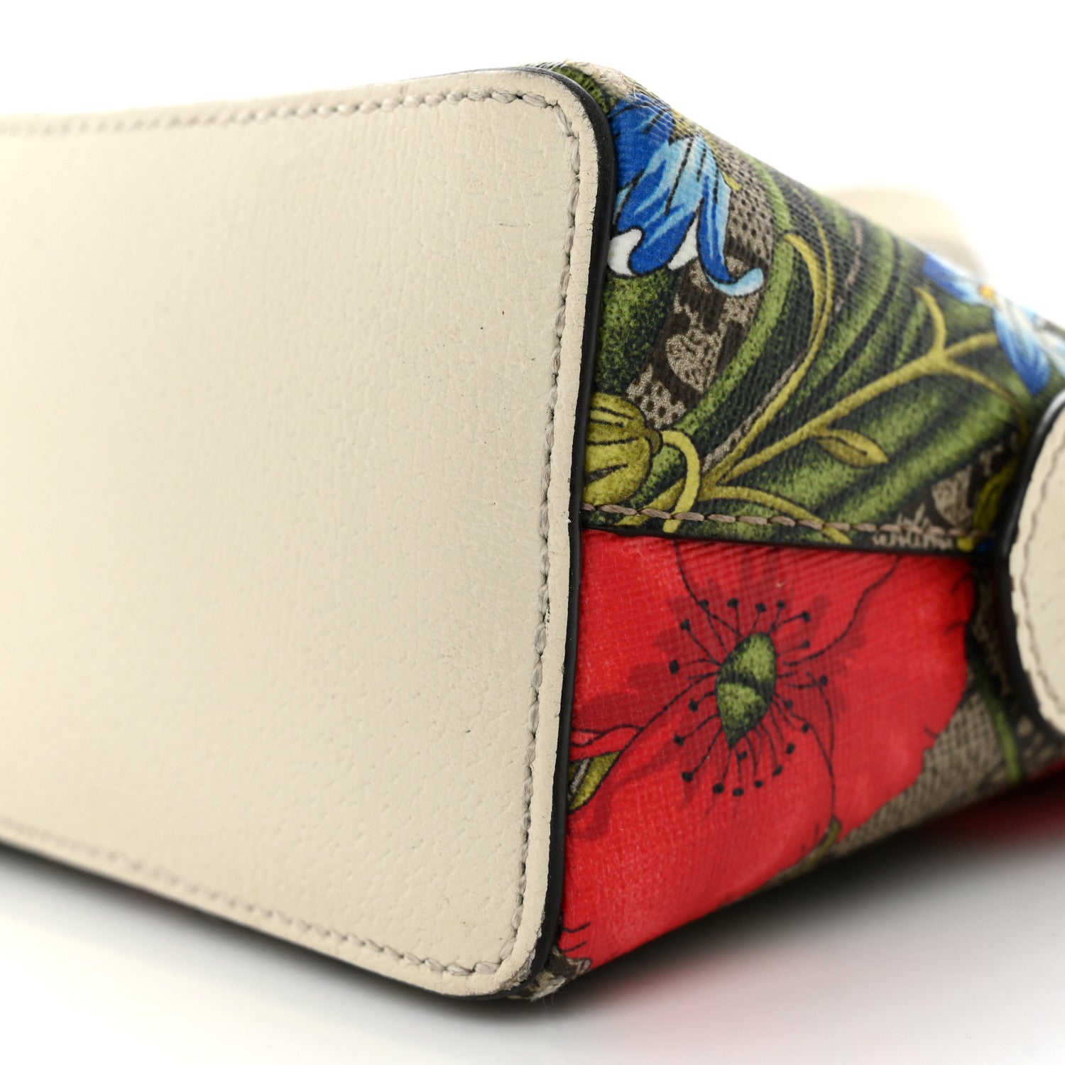 Gucci GG Supreme Monogram Flora Web GG Small Ophidia Dome Shoulder Bag White 10 of 14