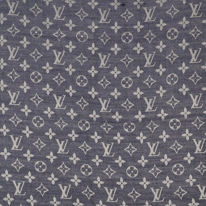 Louis Vuitton Wool Silk Monogram Denim Shawl Blue 1 of 5