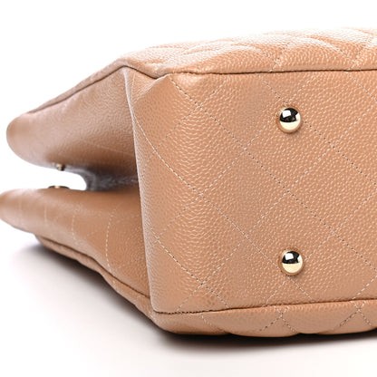 Chanel Caviar Quilted Large Shopping Tote Dark Beige 8 of 9