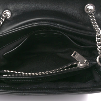Saint Laurent Calfskin Y Quilted Monogram Small Loulou Chain Satchel Black 6 of 13