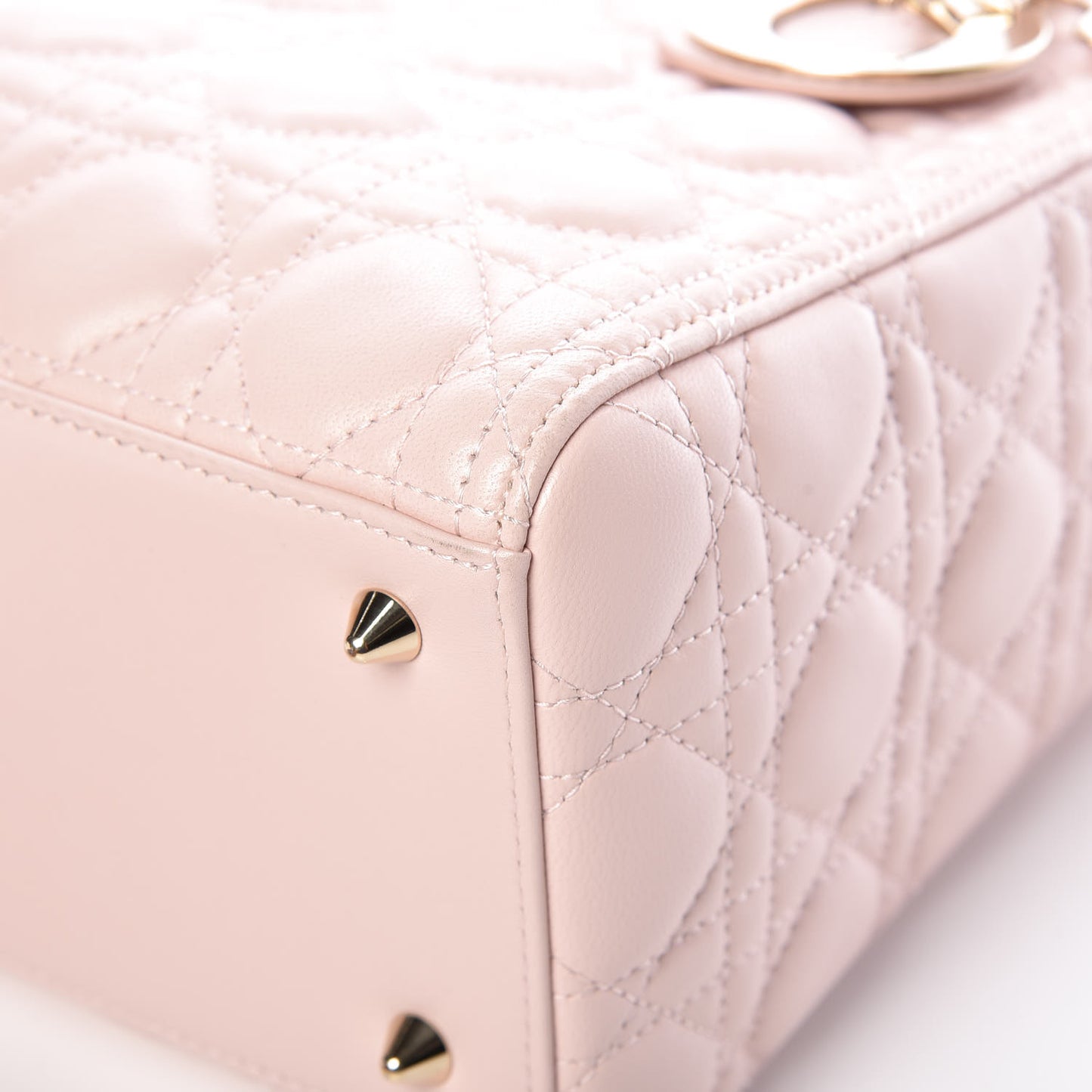 Lambskin Cannage Medium Lady Dior Light Pink