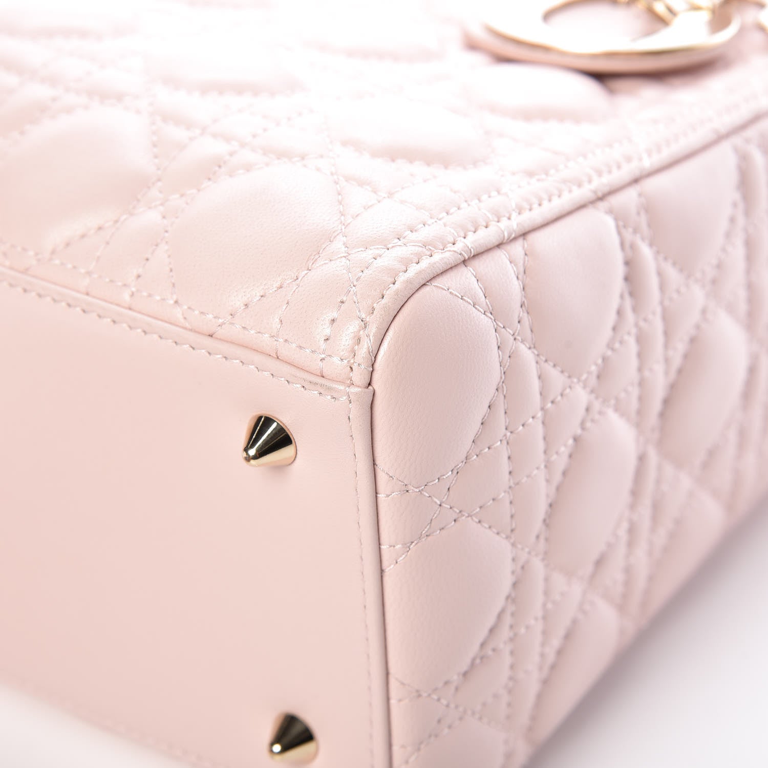 Christian Dior Lambskin Cannage Medium Lady Dior Light Pink 17 of 19