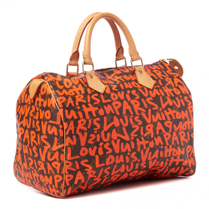 Louis Vuitton Monogram Graffiti Speedy 30 Orange 2 of 8