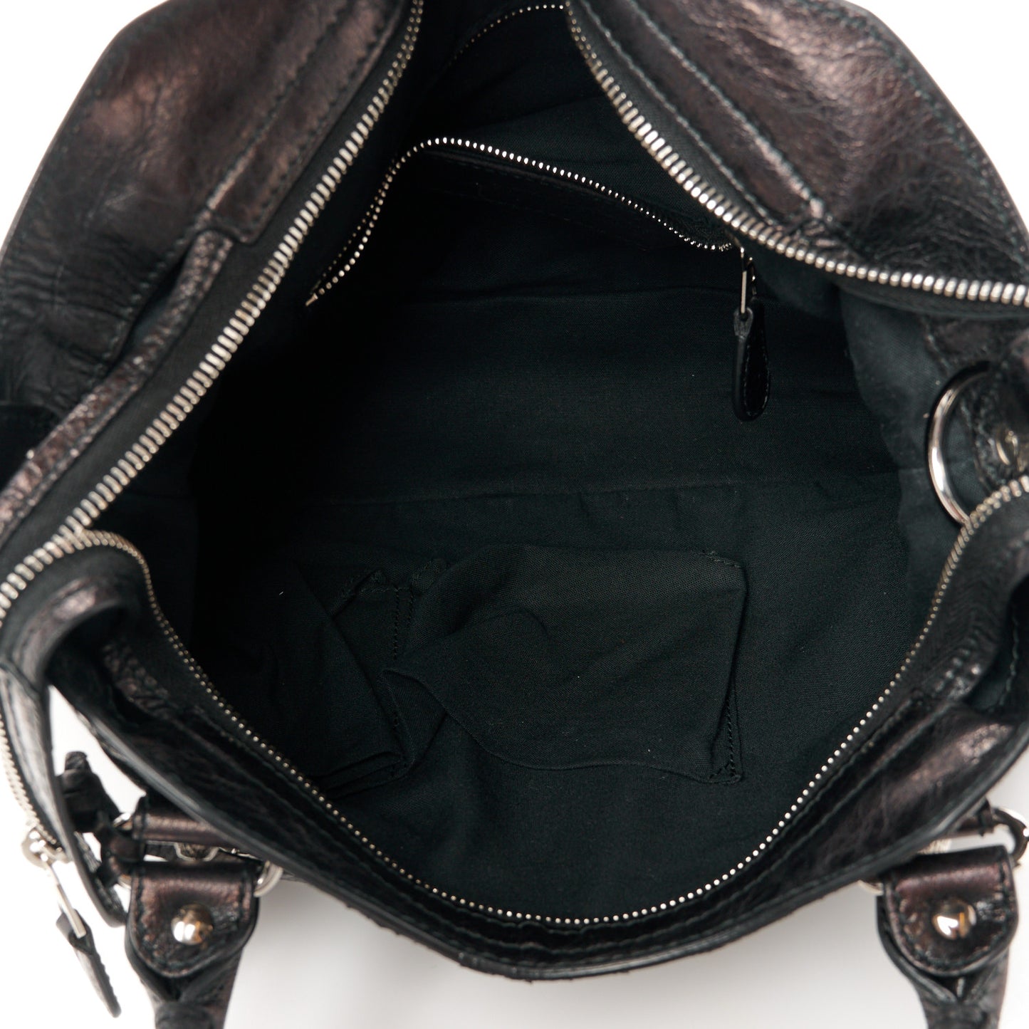 Agneau Giant 12 Silver Hardware Town Black