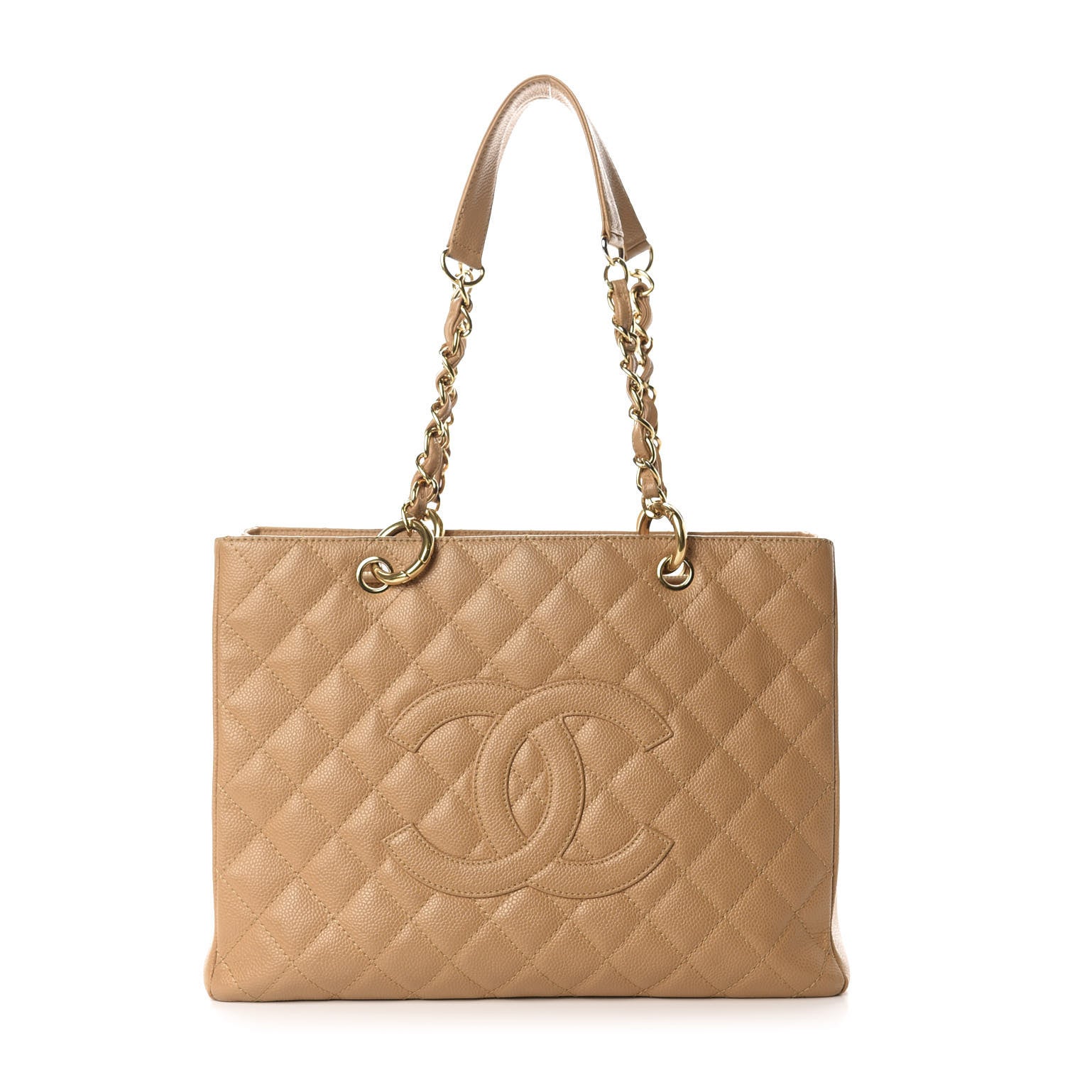 Chanel Caviar Quilted Grand Shopping Tote GST Beige 1 of 14
