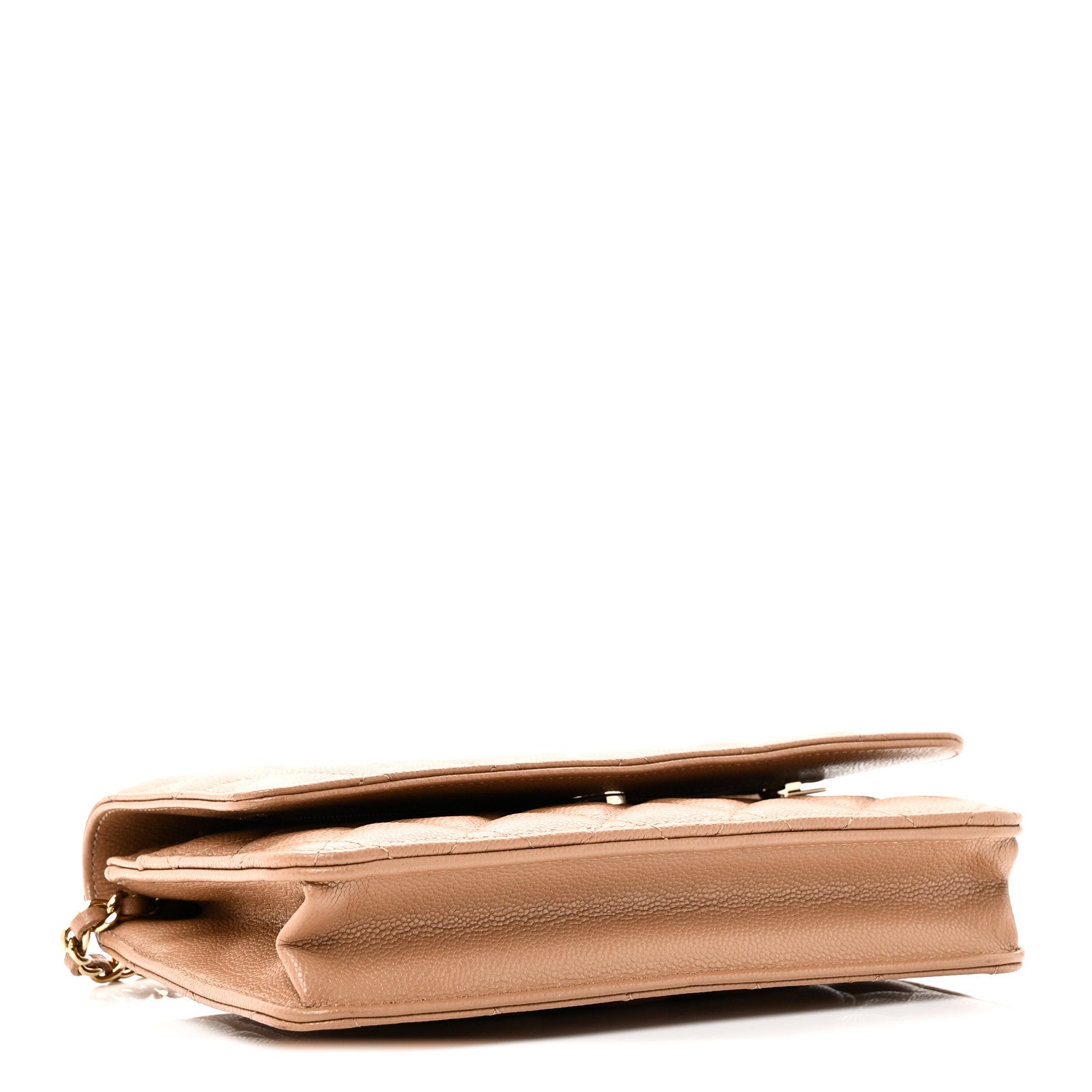 Chanel Caviar Quilted Wallet on Chain WOC Dark Beige 4 of 12