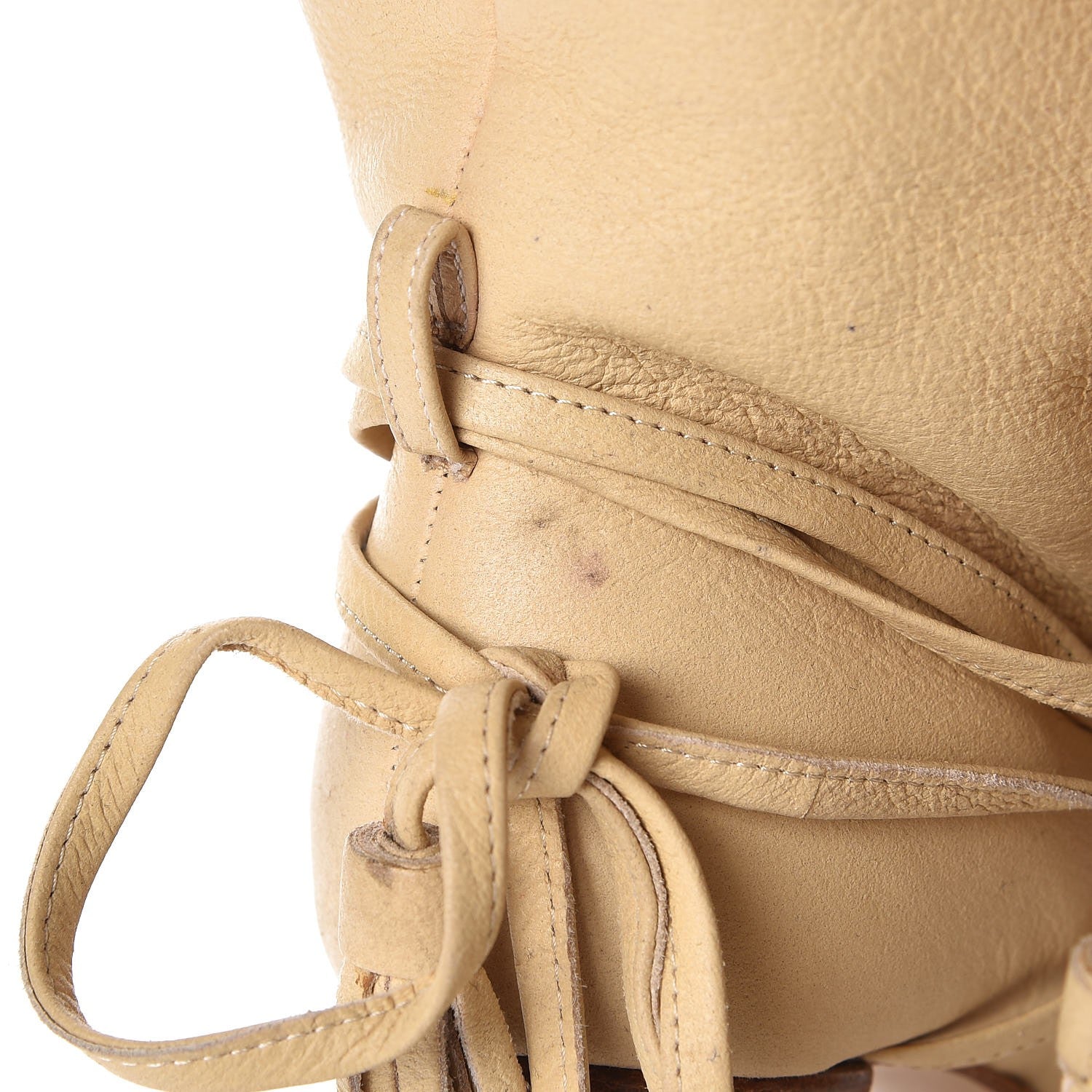 Chanel Lambskin Fur Tassel Booties 36.5 Beige 10 of 12