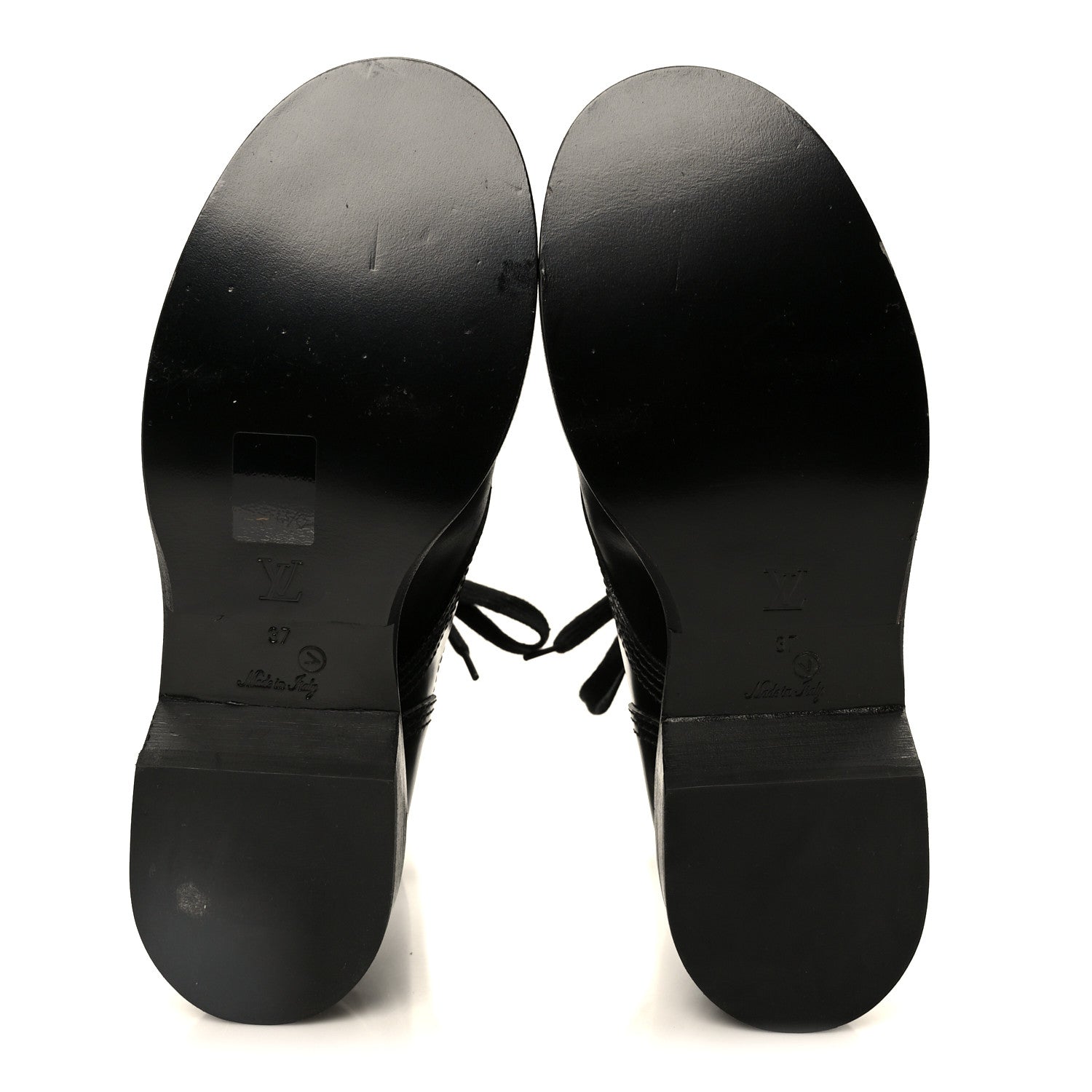 Louis Vuitton Calfskin Monogram Metropolis Flat Ranger Boots 37 Black 6 of 10